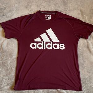 Adidas Men's Burgundy Tee